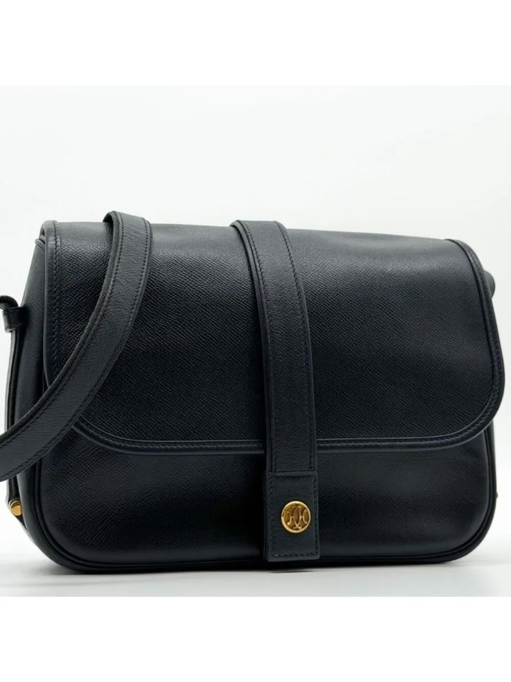 Hermes Rare Vintage Noumea Shoulder Bag Navy